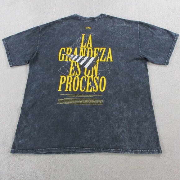 Paper Planes T Shirt Adult 2XL XXL Gray Yellow Colombia Greatness Process Crew - Picture 3 of 9